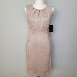 Stella & Julie Blush Pink Faux Suede Sheath Dress Size 6 New With Tags